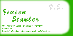 vivien stamler business card